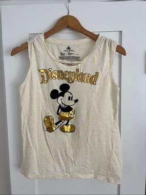 Disneyland Cream and Gold Mickey Mouse Tank Top